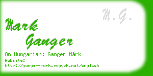 mark ganger business card